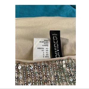 Gold sparkly short dress by H&M